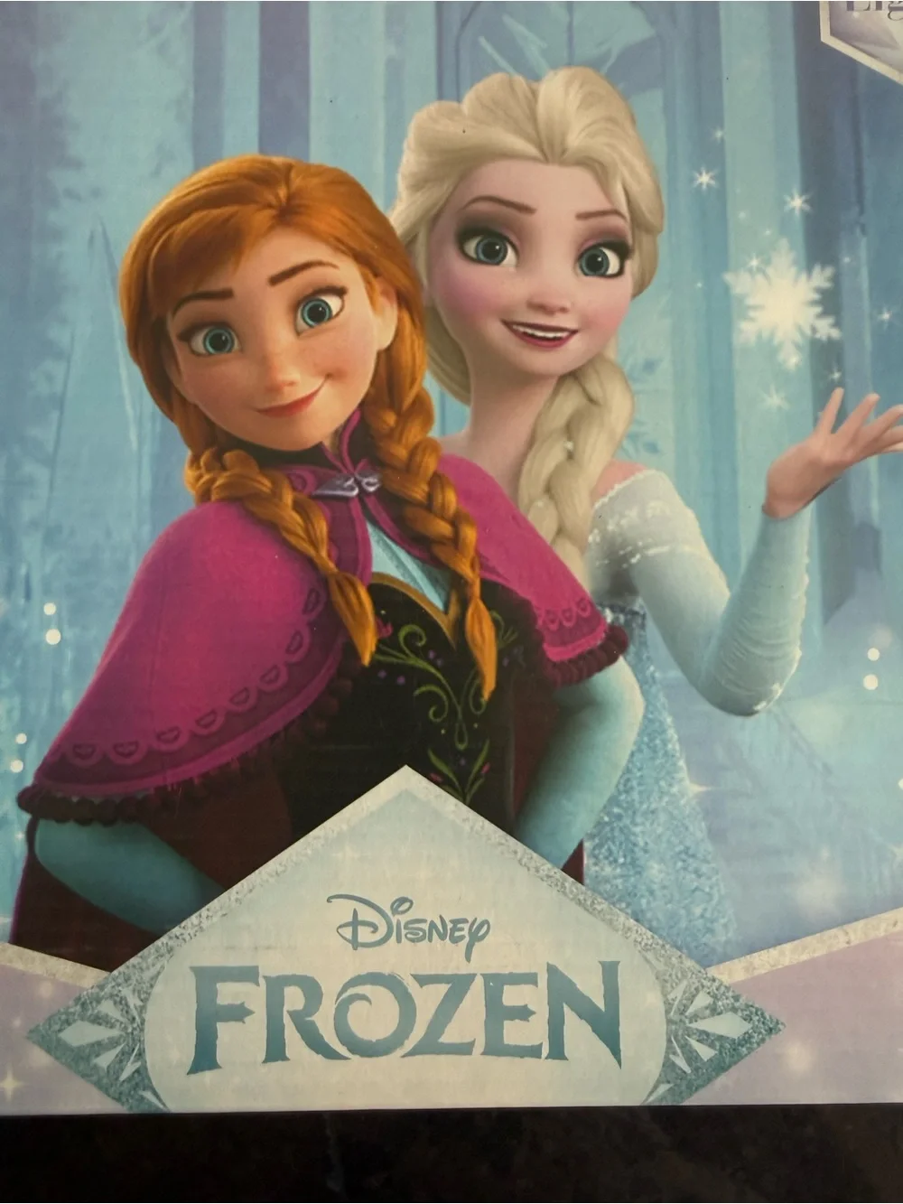 Disney Frozen Light Blue Girls Winter Boots with Elsa & Anna Graphics
